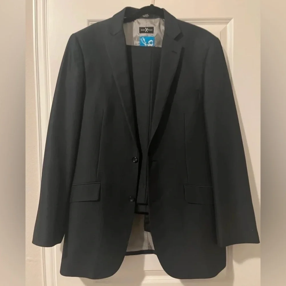 Black Men's Two-Button Blazer